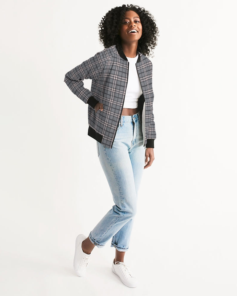 Checked bomber jacket outlet womens