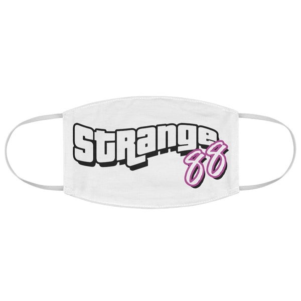 Strange 88 Retro 80's Game Logo Fabric Face Mask - White