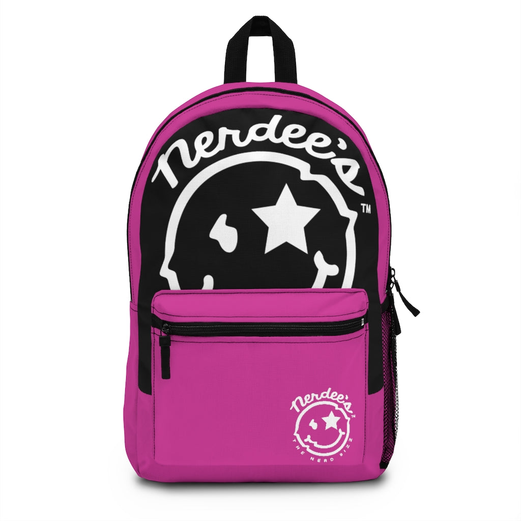 Nerdee's Logo Backpack (Design 03) - Hot Pink