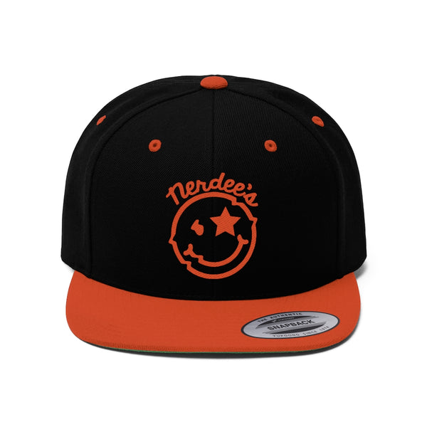 Nerdee's Official logo (ORG) - Unisex Flat Bill Hat