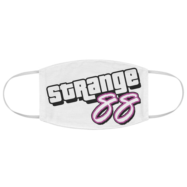 Strange 88 Retro 80's Game Logo Fabric Face Mask - White