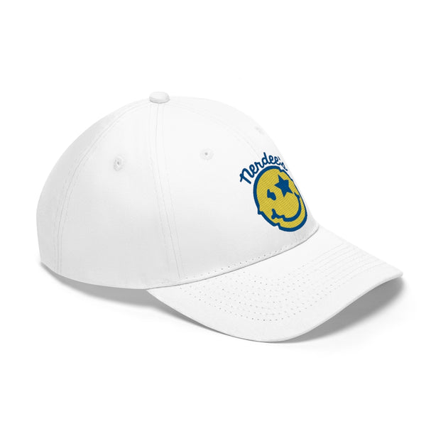 Nerdee's Official logo (BLU/GOLD) - Unisex Twill Hat