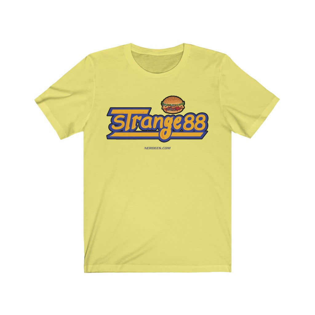 Strange 88 Retro Logo Tee "Burger Games" - Unisex Jersey Short Sleeve Tee