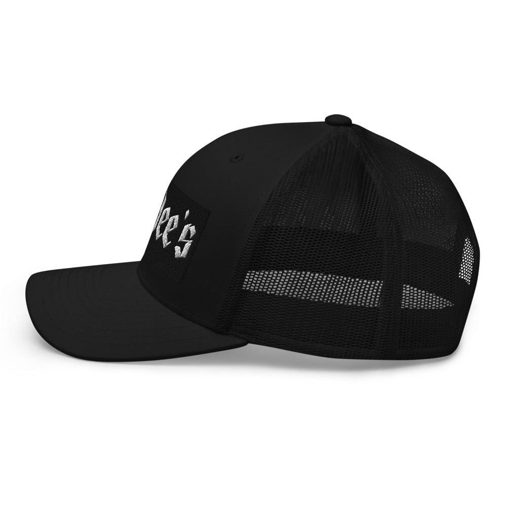 Trucker Hat Black/Black-Gray Side Logo- Item #43195