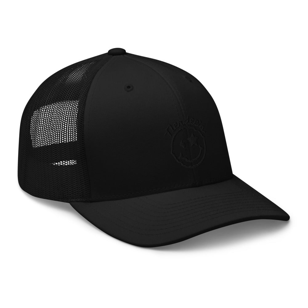 Trucker Hat Black/Black-Gray Side Logo- Item #43195